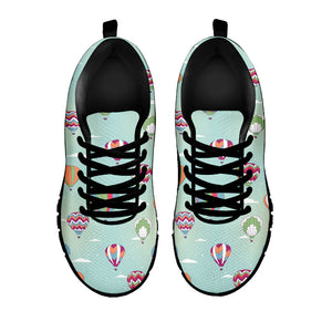 Hot Air Balloon Pattern Print Black Running Shoes