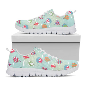 Hot Air Balloon Pattern Print White Running Shoes