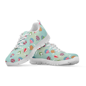 Hot Air Balloon Pattern Print White Running Shoes