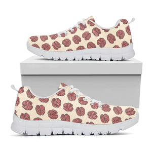 Human Brain Pattern Print White Running Shoes