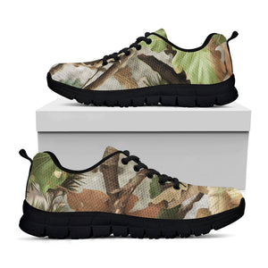 Hunting Camouflage Pattern Print Black Running Shoes