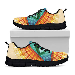 Illuminati Eye of Providence Print Black Running Shoes