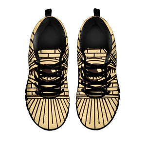 Illuminati Eye Print Black Running Shoes