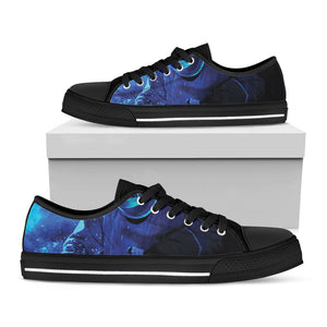 Industrial Welder Print Black Low Top Sneakers