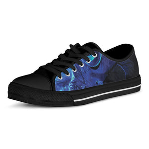Industrial Welder Print Black Low Top Sneakers