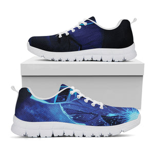 Industrial Welder Print White Running Shoes