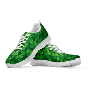 Irish Clover St. Patrick's Day Print White Running Shoes