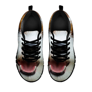 Jack Russell Terrier Portrait Print Black Running Shoes