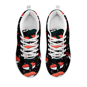 Japanese Sushi Pattern Print White Running Shoes