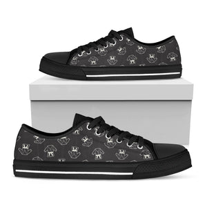 Karate Gi Pattern Print Black Low Top Sneakers
