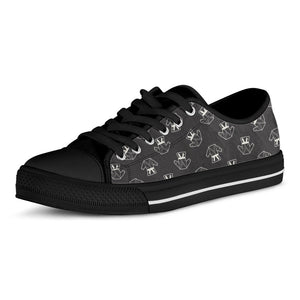 Karate Gi Pattern Print Black Low Top Sneakers