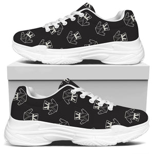 Karate Gi Pattern Print White Chunky Shoes