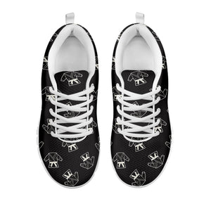 Karate Gi Pattern Print White Running Shoes