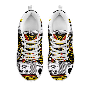 King Of Spades Playing Card Print White Running Shoes
