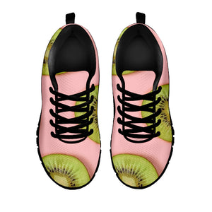Kiwi Slices Pattern Print Black Running Shoes