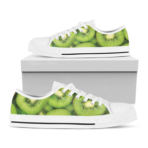 Kiwi Slices Print White Low Top Sneakers