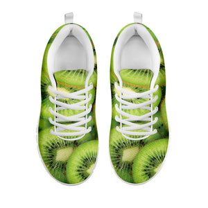 Kiwi Slices Print White Running Shoes