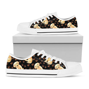 Labrador Retriever Puppy Pattern Print White Low Top Sneakers