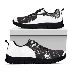 Lacrosse Skull Print Black Running Shoes