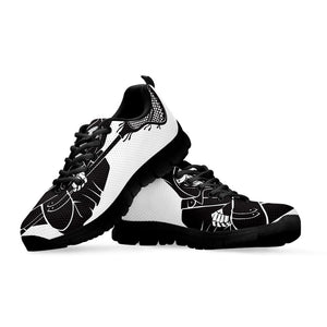 Lacrosse Skull Print Black Running Shoes