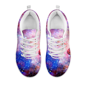 Light Stardust Galaxy Deep Space Print White Running Shoes