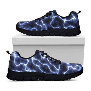 Lightning Chain Print Black Running Shoes