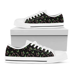 Lights Christmas Pattern Print White Low Top Sneakers