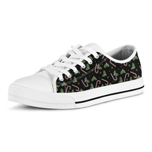 Lights Christmas Pattern Print White Low Top Sneakers