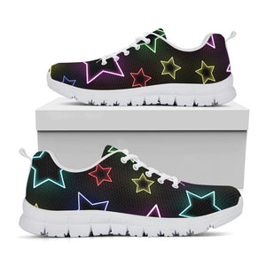 Lights Star Pattern Print White Running Shoes