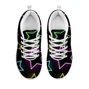 Lights Star Pattern Print White Running Shoes