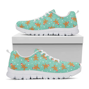 Little Gingerbread Man Pattern Print White Running Shoes