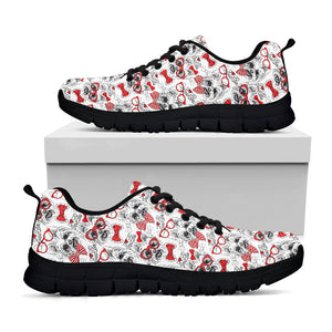 Lovely Yorkshire Terrier Pattern Print Black Running Shoes