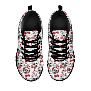 Lovely Yorkshire Terrier Pattern Print Black Running Shoes