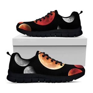 Lunar Eclipse Cycle Print Black Running Shoes