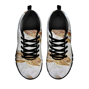 Lycoptera Fish Fossil Print Black Running Shoes