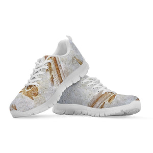 Lycoptera Fish Fossil Print White Running Shoes