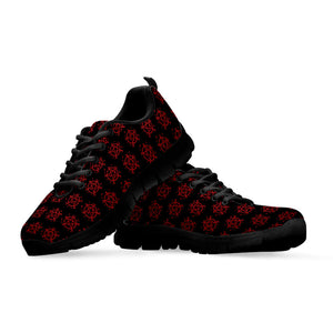Magic Pentagram Pattern Print Black Running Shoes