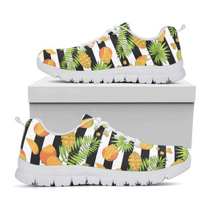 Mango Fruit Striped Pattern Print White Running Shoes