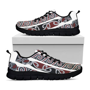 Maori Fence Print Black Running Shoes