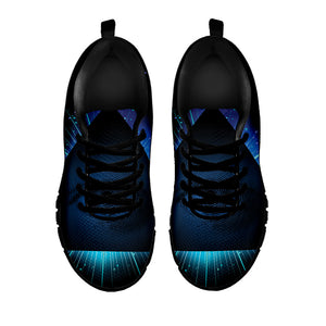 Masonic Eye All Seeing Print Black Running Shoes
