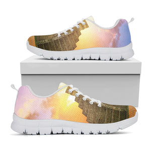 Mayan Civilization Print White Running Shoes