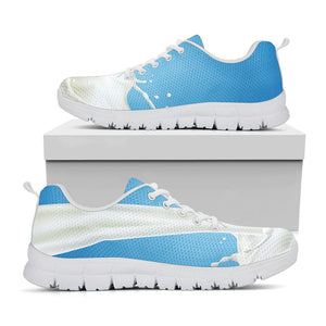 Milk Splash Print White Running Shoes