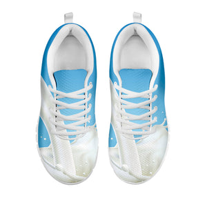 Milk Splash Print White Running Shoes