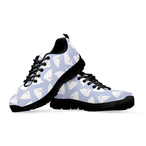 Mini Rabbit Pattern Print Black Running Shoes