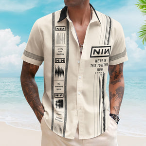 Nine Inch Nails Luxury Design Hawaiian Shirt Alternative Rock Inspired Hawaiian Shirt