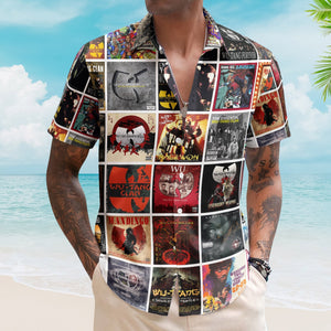 Wu-Tang Clan Album Collage Hawaiian Shirt Rock Band Fan Shirt