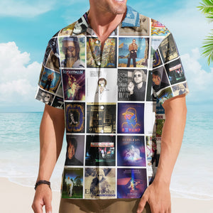 Elton John Album Collage Hawaiian Shirt Rock Pop Music Fan Shirt