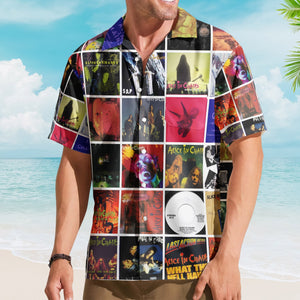 Alice in Chains Album Collage Hawaiian Shirt Rock Music Fan Shirt