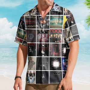 Tool Hawaiian Shirt Album Cover Collage Progressive Metal Summer Button Up