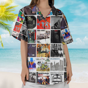 Beastie Boys Album Collage Hawaiian Shirt Hip-Hop Rock Band Fan Shirt